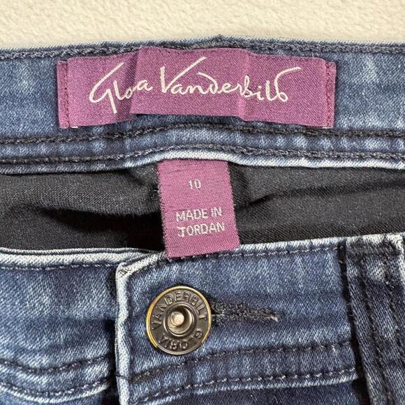 Straight Leg Stretch Jeans Gloria Vanderbilt Tag 10 Fits Like 30 X 28 Dark Wash - Picture 4 of 8